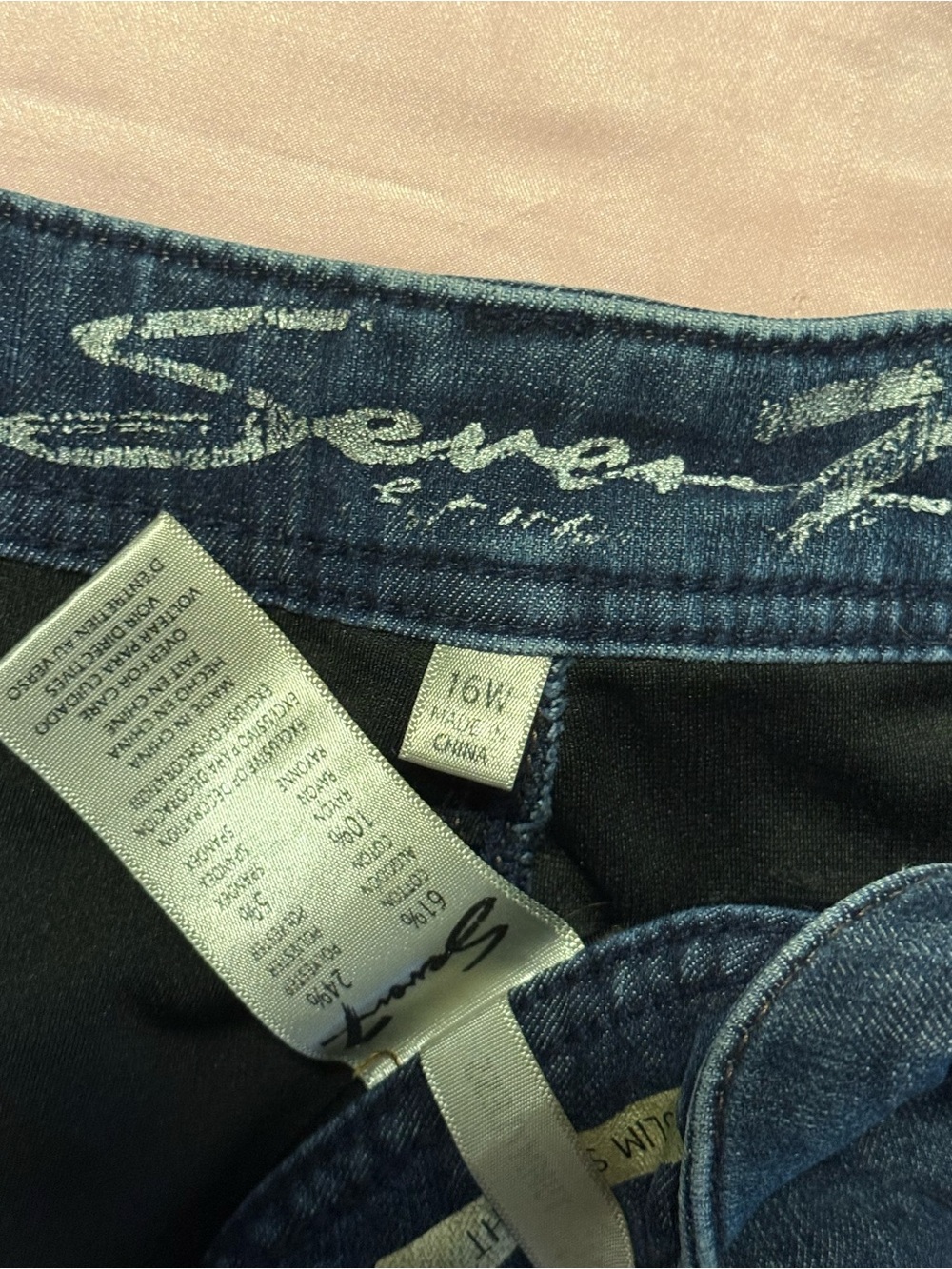 Seven7 Women High Rise Dark Blue Denim Jeans - Picture 1 of 9